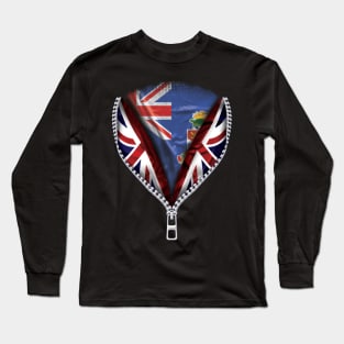 Caymanian Flag  Cayman Islands Flag British Flag Ripped Open - Gift for Caymanian From Cayman Islands Long Sleeve T-Shirt